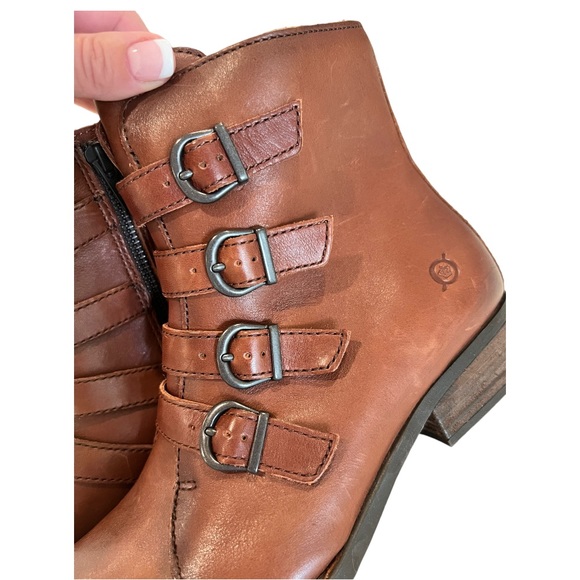 Born Brown Cardi Ankle Boots with side zipper - Picture 5 of 10